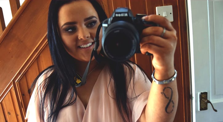 Holly Sloan and her camera